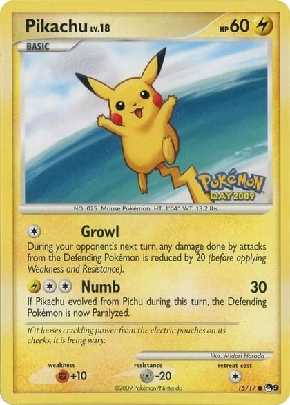 Pikachu (Pokemon Day 2009), POP Series 9 015/017
