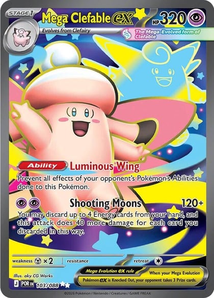 Mega Clefable ex - 103/088, ME03: Perfect Order 103/088