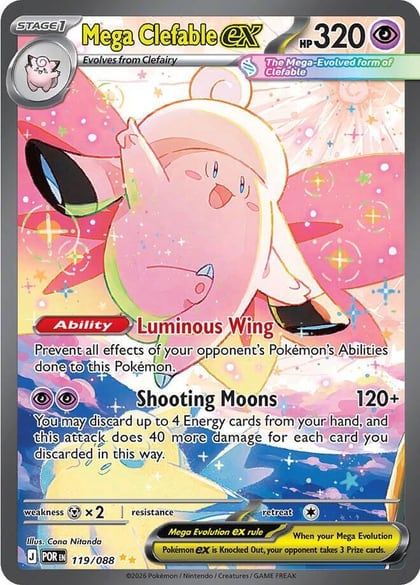 Mega Clefable ex - 119/088, ME03: Perfect Order 119/088