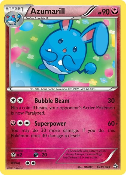 Azumarill, XY - Primal Clash 103/160