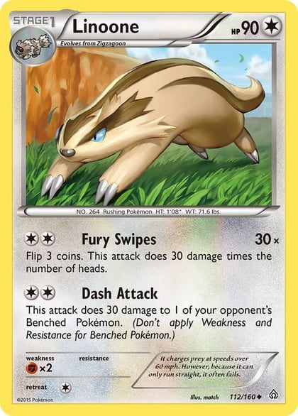 Linoone, XY - Primal Clash 112/160