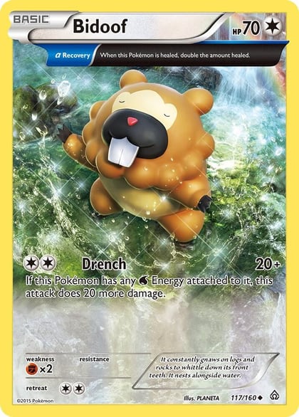 Bidoof (Alpha), XY - Primal Clash 117/160