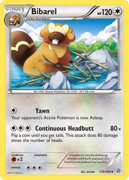 Bibarel, XY - Primal Clash 118/160