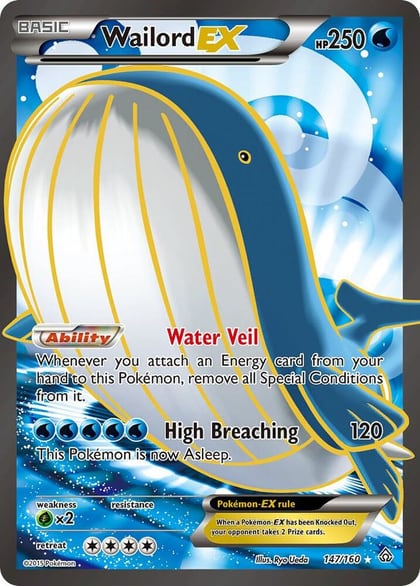 Wailord EX (147 Full Art), XY - Primal Clash 147/160
