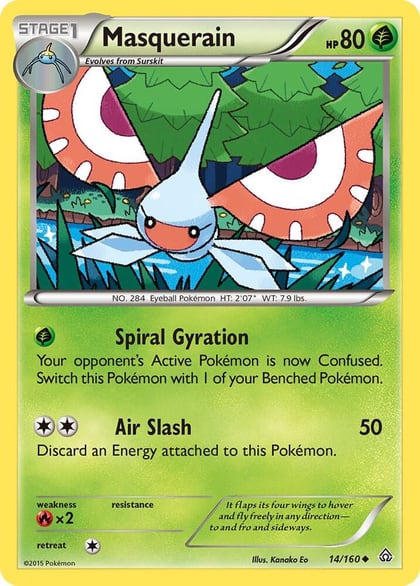 Masquerain, XY - Primal Clash 14/160
