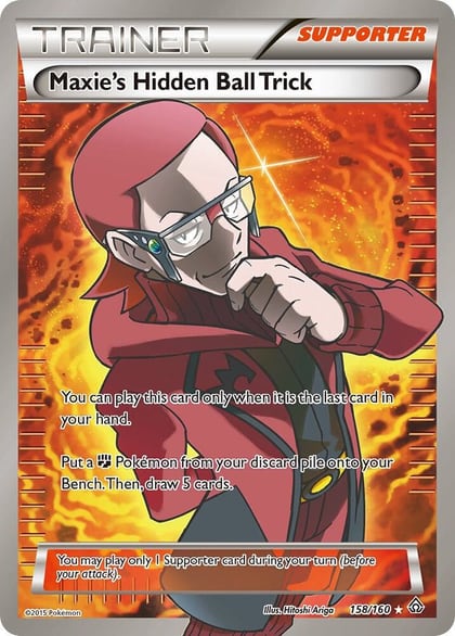 Maxie's Hidden Ball Trick (158 Full Art), XY - Primal Clash 158/160