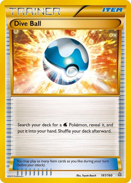 Dive Ball (161 Secret Rare), XY - Primal Clash 161/160