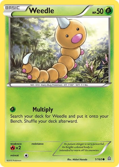 Weedle, XY - Primal Clash 1/160