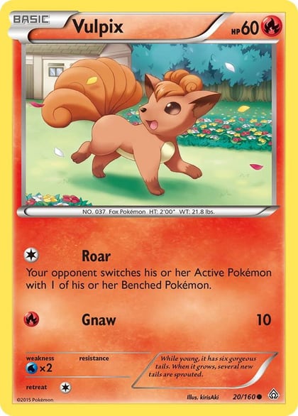 Vulpix, XY - Primal Clash 20/160