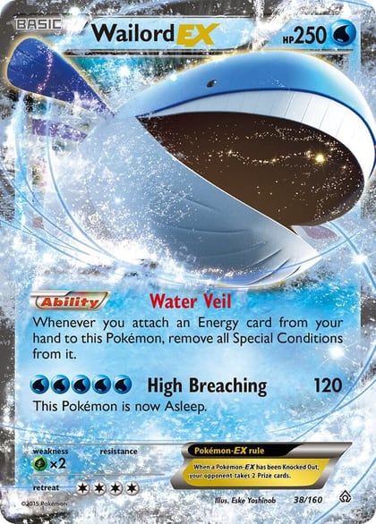 Wailord EX, XY - Primal Clash 38/160