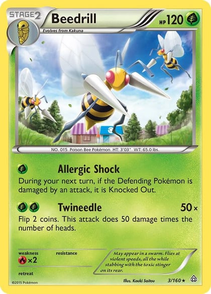 Beedrill, XY - Primal Clash 3/160