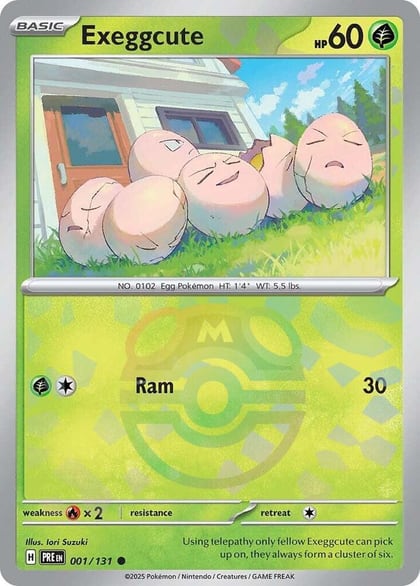 Exeggcute (Master Ball Pattern), SV: Prismatic Evolutions 001/131