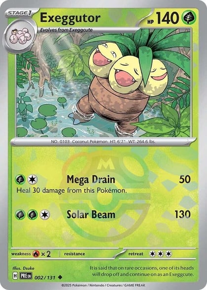 Exeggutor (Master Ball Pattern), SV: Prismatic Evolutions 002/131