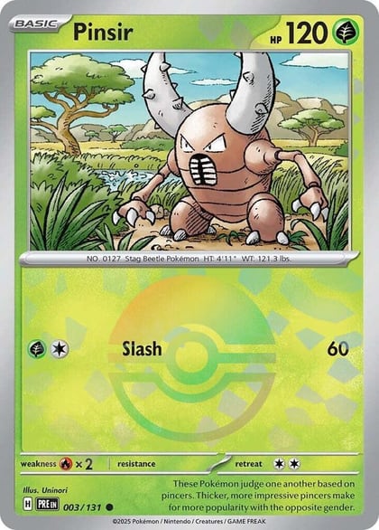 Pinsir (Poke Ball Pattern), SV: Prismatic Evolutions 003/131