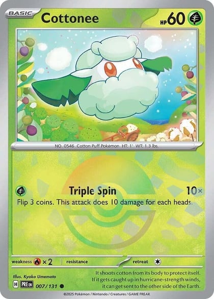 Cottonee (Poke Ball Pattern), SV: Prismatic Evolutions 007/131