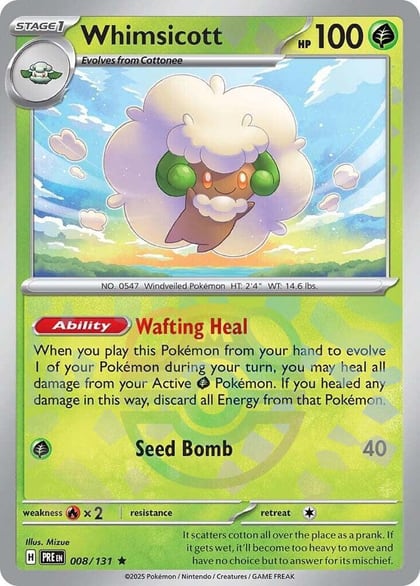 Whimsicott (Master Ball Pattern), SV: Prismatic Evolutions 008/131