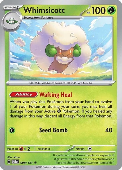 Whimsicott, SV: Prismatic Evolutions 008/131