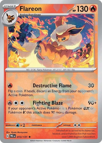 Flareon (Master Ball Pattern), SV: Prismatic Evolutions 013/131