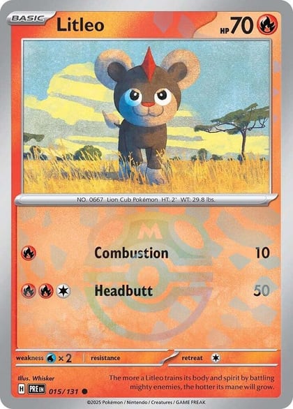 Litleo (Master Ball Pattern), SV: Prismatic Evolutions 015/131
