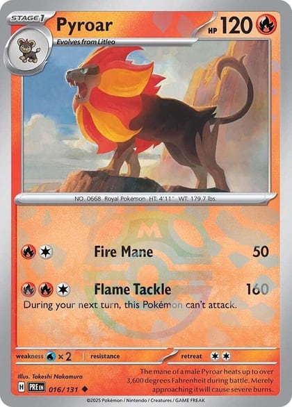 Pyroar (Master Ball Pattern), SV: Prismatic Evolutions 016/131