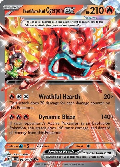 Hearthflame Mask Ogerpon ex - 017/131, SV: Prismatic Evolutions 017/131