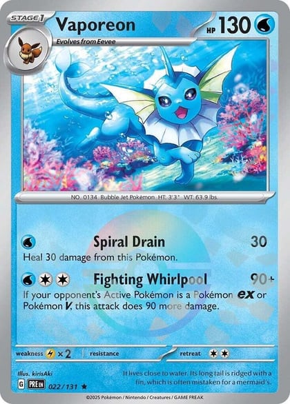 Vaporeon (Poke Ball Pattern), SV: Prismatic Evolutions 022/131