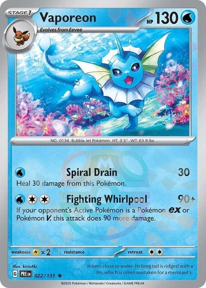 Vaporeon (Master Ball Pattern), SV: Prismatic Evolutions 022/131