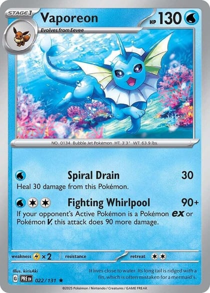 Vaporeon, SV: Prismatic Evolutions 022/131