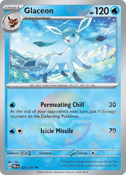 Glaceon (Poke Ball Pattern), SV: Prismatic Evolutions 025/131