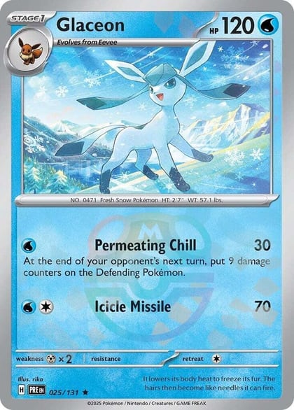 Glaceon (Master Ball Pattern), SV: Prismatic Evolutions 025/131