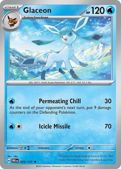 Glaceon, SV: Prismatic Evolutions 025/131