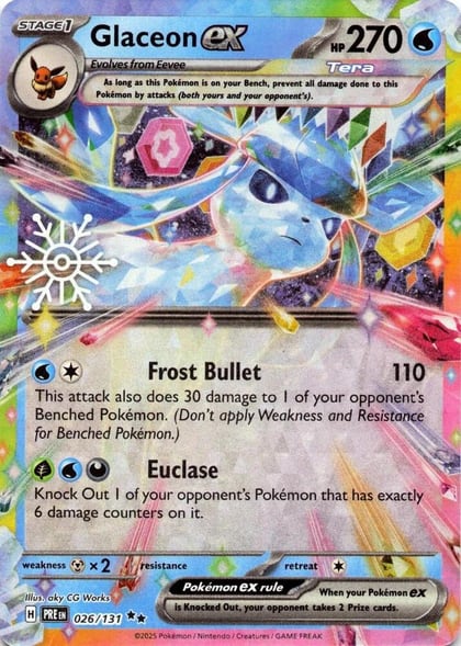 Glaceon ex - 026/131 (Holiday Calendar), SV: Prismatic Evolutions 026/131
