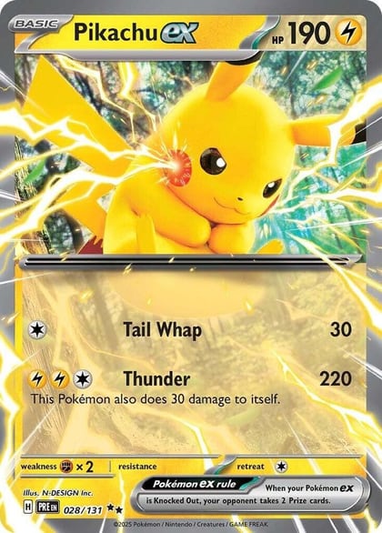 Pikachu ex - 028/131, SV: Prismatic Evolutions 028/131
