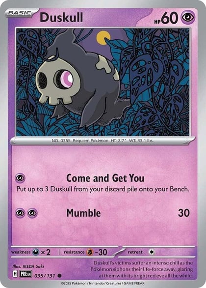 Duskull, SV: Prismatic Evolutions 035/131
