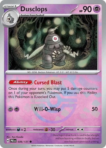 Dusclops (Master Ball Pattern), SV: Prismatic Evolutions 036/131