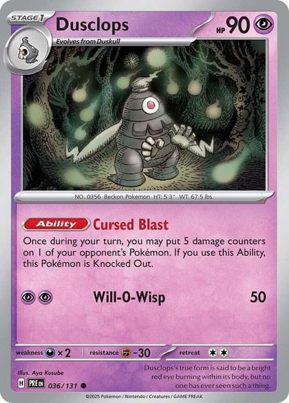 Dusclops, SV: Prismatic Evolutions 036/131