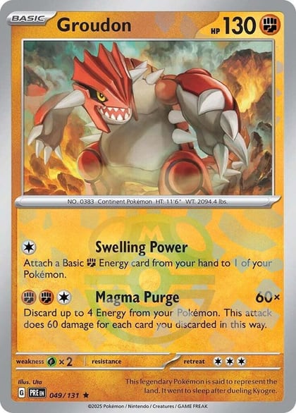 Groudon (Master Ball Pattern), SV: Prismatic Evolutions 049/131