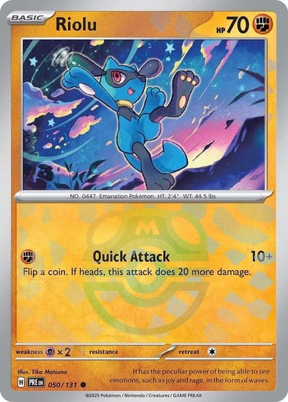 Riolu (Master Ball Pattern), SV: Prismatic Evolutions 050/131