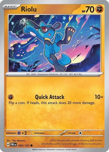 Riolu, SV: Prismatic Evolutions 050/131