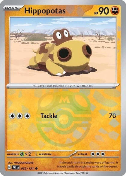 Hippopotas (Master Ball Pattern), SV: Prismatic Evolutions 052/131