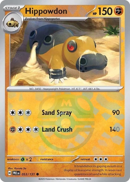 Hippowdon (Master Ball Pattern), SV: Prismatic Evolutions 053/131