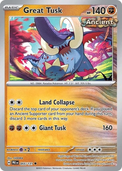 Great Tusk, SV: Prismatic Evolutions 055/131