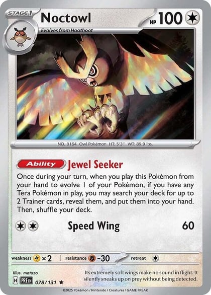 Noctowl, SV: Prismatic Evolutions 078/131