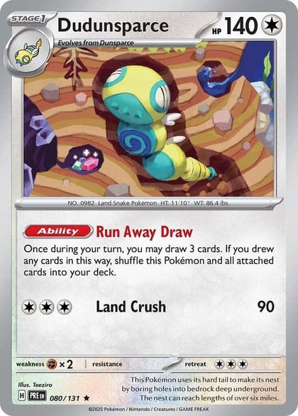 Dudunsparce, SV: Prismatic Evolutions 080/131