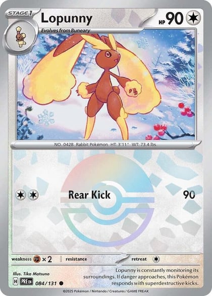 Lopunny (Poke Ball Pattern), SV: Prismatic Evolutions 084/131