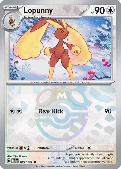 Lopunny (Master Ball Pattern), SV: Prismatic Evolutions 084/131