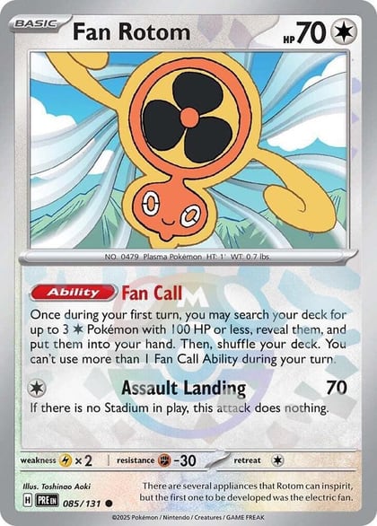 Fan Rotom (Master Ball Pattern), SV: Prismatic Evolutions 085/131