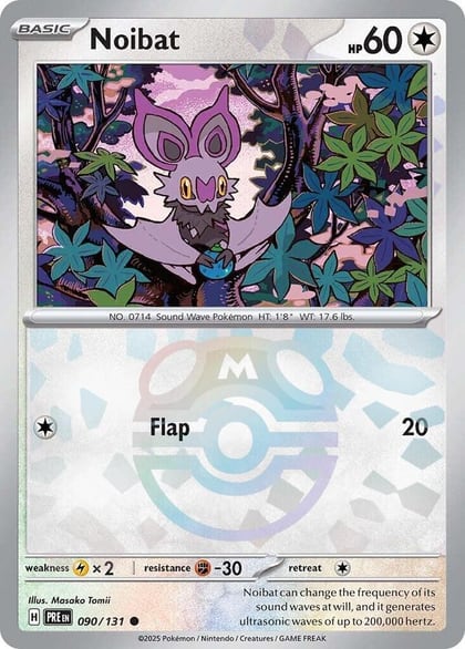 Noibat (Master Ball Pattern), SV: Prismatic Evolutions 090/131