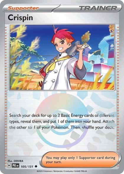 Crispin - 105/131 (Poke Ball Pattern), SV: Prismatic Evolutions 105/131