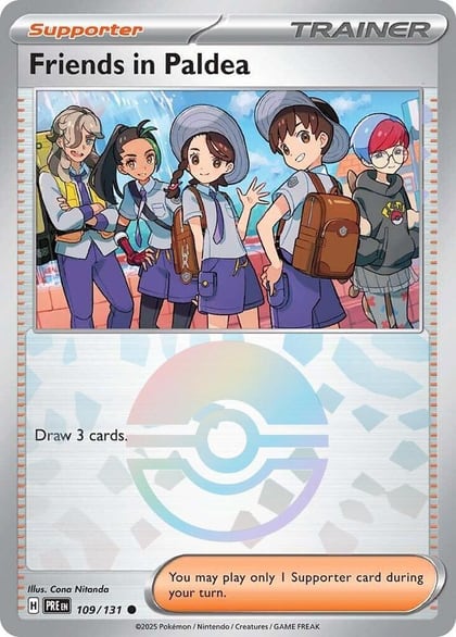 Friends in Paldea - 109/131 (Poke Ball Pattern), SV: Prismatic Evolutions 109/131